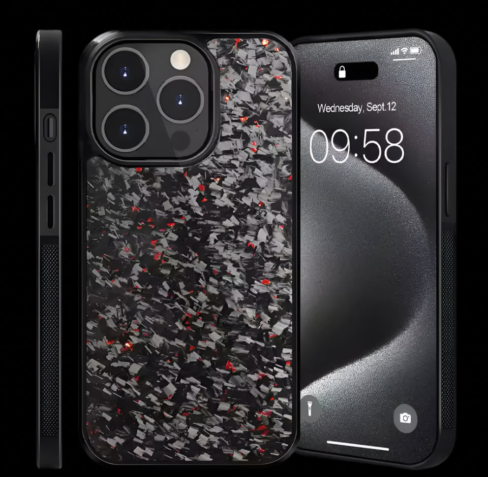 Forged carbon fiber phone case with color options MagSafe included