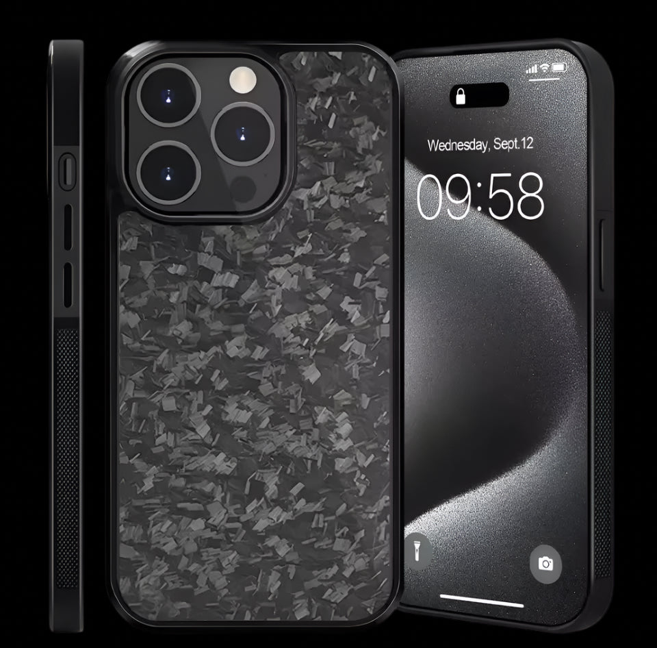 Forged carbon fiber phone case