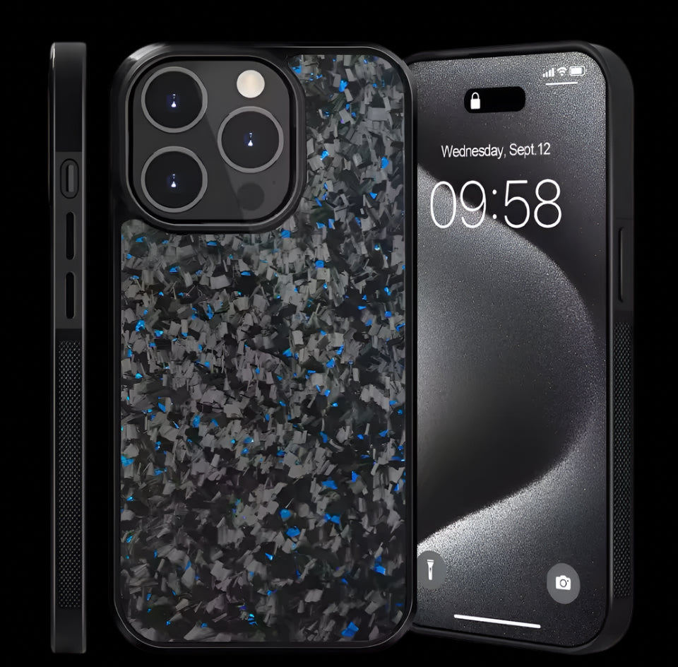 Forged carbon fiber phone case with color options MagSafe included