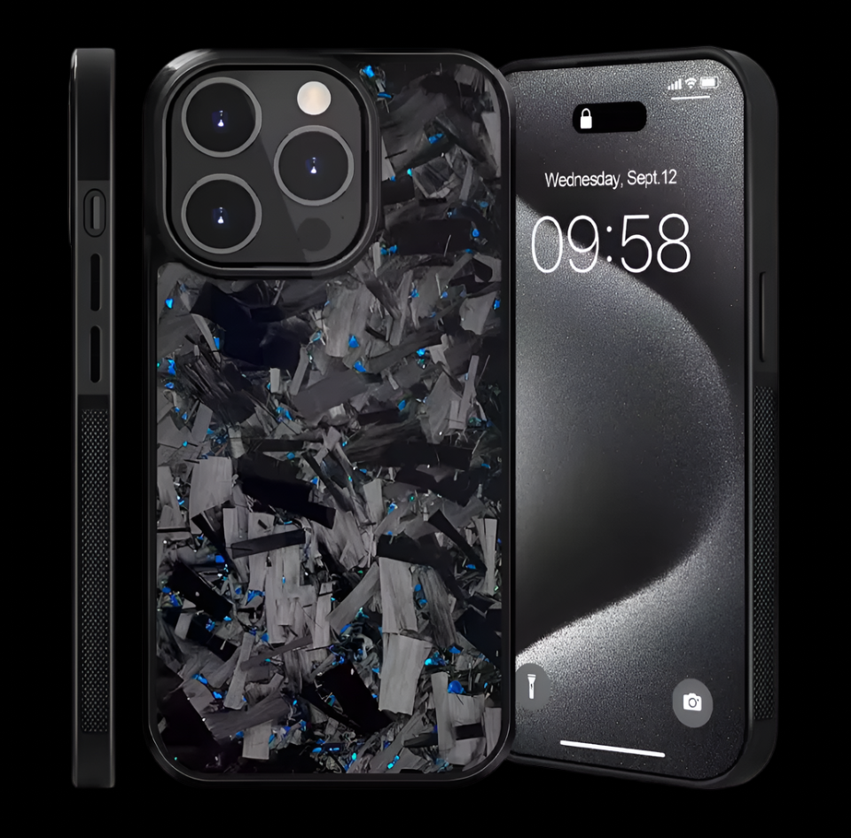 Forged carbon phone case v2