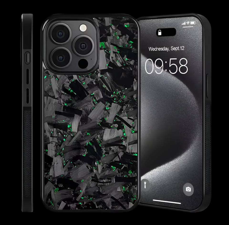 Forged carbon phone case v2