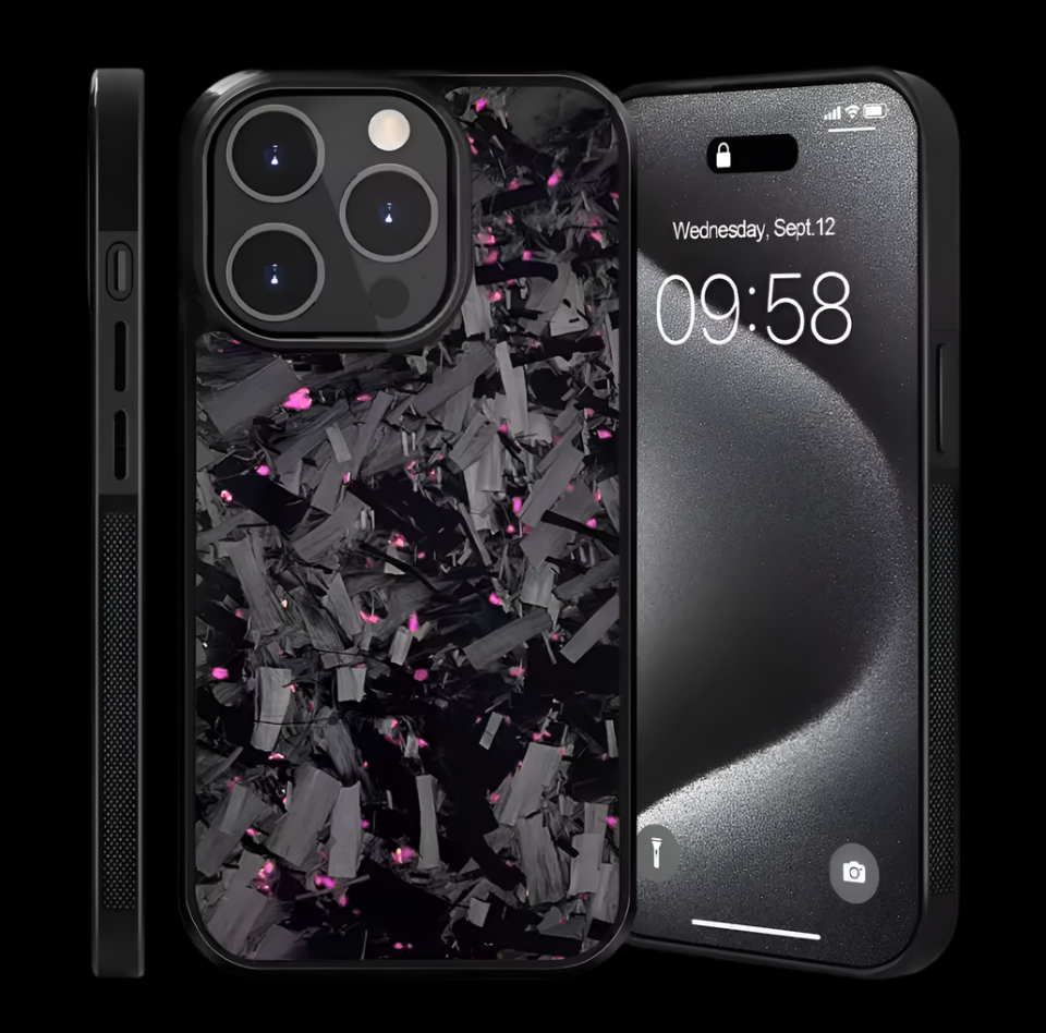 Forged carbon phone case v2