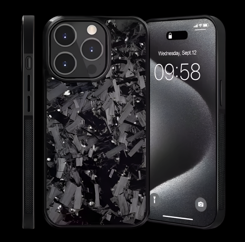 Forged carbon phone case v2